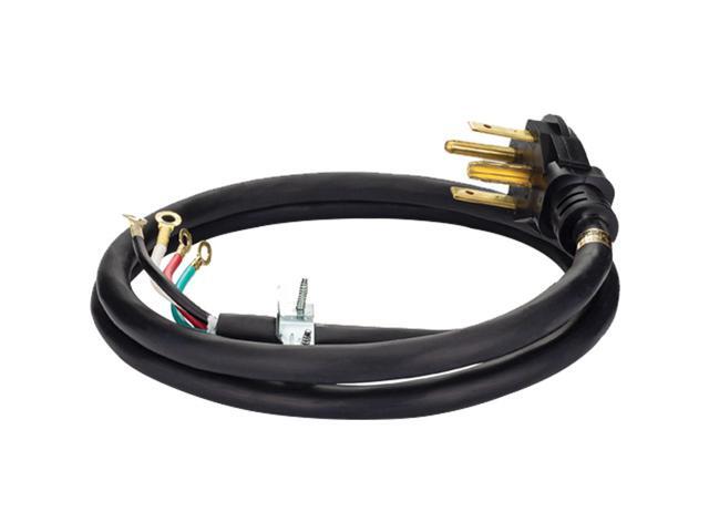 Smart Choice 912000978 6 Ft. 30A 4-Prong Dryer Cord - Black