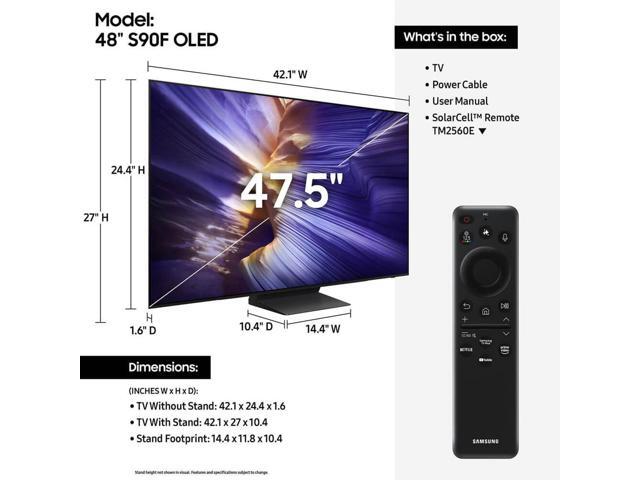 Samsung - 48” Class S90F Series OLED 4K UHD SamsungVision AI Smart Tizen TV (2025) - image 7