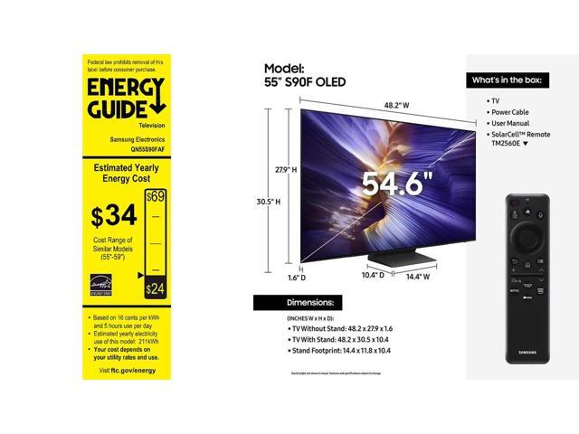 Samsung - 55” Class S90F Series OLED 4K UHD SamsungVision AI Smart Tizen TV (2025) - image 8