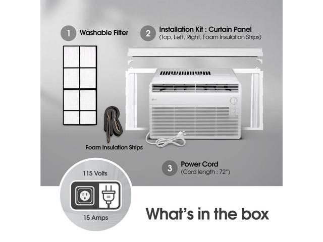 LG - 5,000 BTU Window Air Conditioner - White - image 3