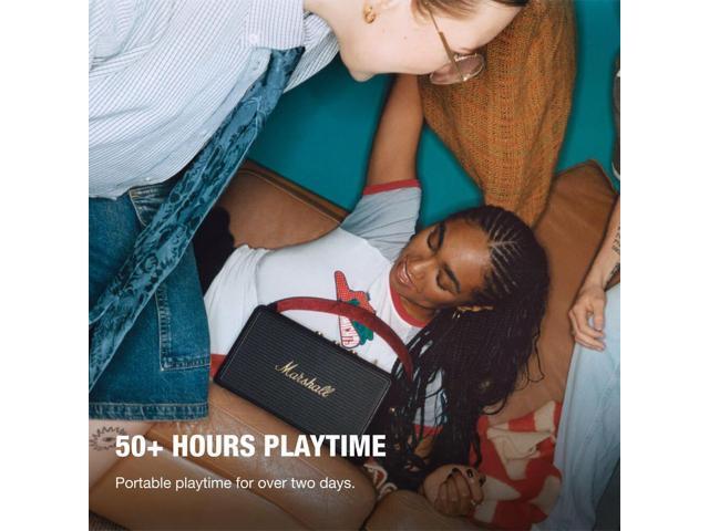 Marshall - Kilburn III Portable Wireless Bluetooth Speaker with Bass / Treble / Volume Controls and 3.5 mm Auxiliary Input - Black/Brass - image 3