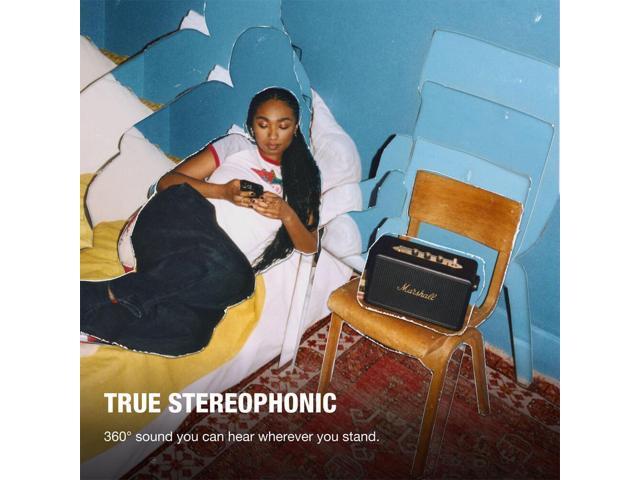 Marshall - Kilburn III Portable Wireless Bluetooth Speaker with Bass / Treble / Volume Controls and 3.5 mm Auxiliary Input - Black/Brass - image 4