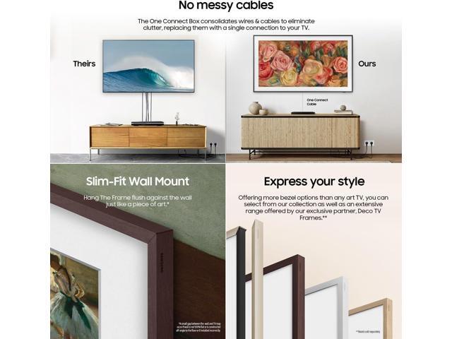 Samsung 55-Inch The Frame LS03D QLED 4K Smart TV Bundle, Quantum HDR, Art Mode, Slim Fit Wall Mount, Alexa Built-in w/AUX HDMI Cable, CPS 24-Month...