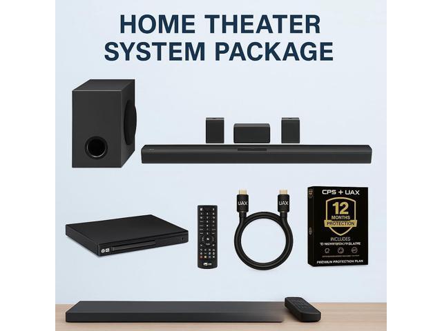 LG SQC4RKIT1 4.1 Channel Home Theatre Soundbar System, Wireless Subwoofer & Rear Speakers, Dolby Digital, Bluetooth &#