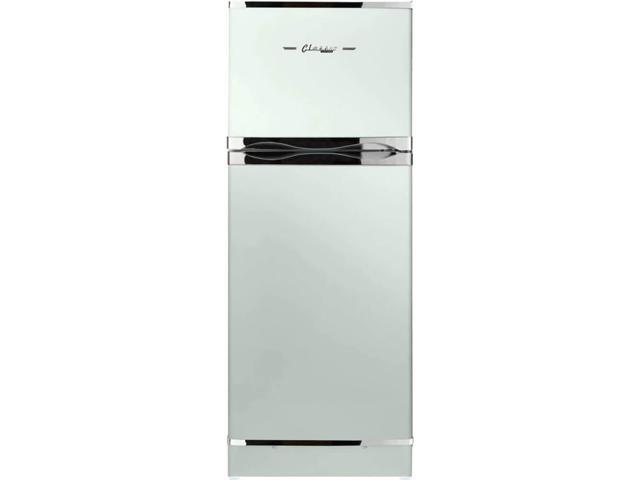 UNIQUE UGP10CCRSMLG 10 Cu. Ft. Classic Retro Summer Mint Green Propane Top Freezer Refrigerator