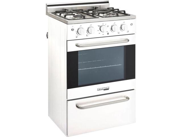 UNIQUE UGP24VPC1W 2.3 Cu. Ft. White Prestige Freestanding Gas Convection Range