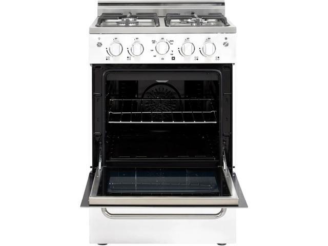 UNIQUE UGP24VPC1W 2.3 Cu. Ft. White Prestige Freestanding Gas Convection Range