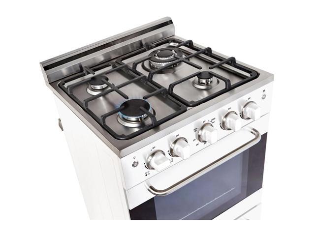 UNIQUE UGP20VPC1W 1.6 Cu. Ft. White Freestanding Gas Range