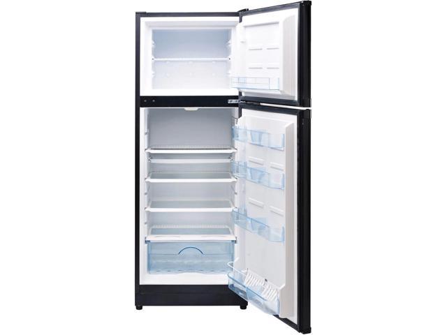UNIQUE UGP290LB 10.3 Cu. Ft. Black Solar DC Off-Grid Counter-Depth Top Freezer Refrigerator