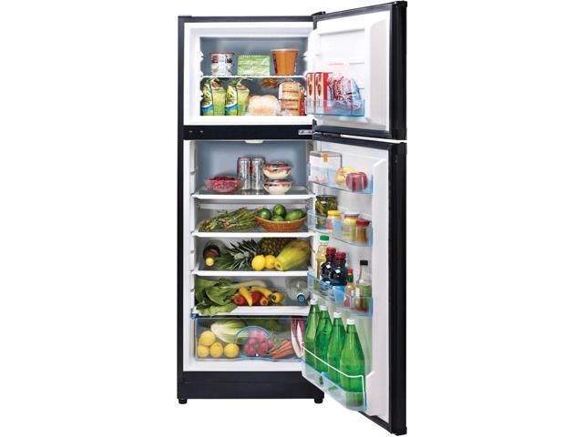 UNIQUE UGP290LB 10.3 Cu. Ft. Black Solar DC Off-Grid Counter-Depth Top Freezer Refrigerator
