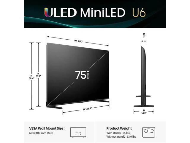 Hisense - 75" Class U6 Series MiniLED QLED UHD 4K Smart Fire TV (2025) - image 5