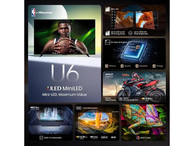 Hisense - 75" Class U6 Series MiniLED QLED UHD 4K Smart Fire TV (2025) - image 3