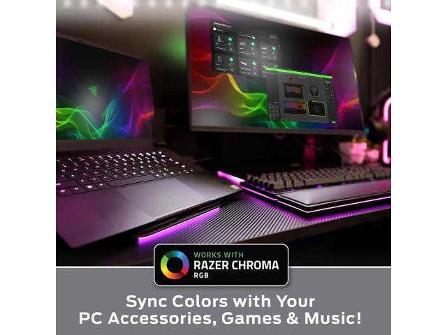 Monster MLW71025ICM 25 Ft. Sound Reactive Color Flow Indoor LED Razer Chroma Smart Light Strip