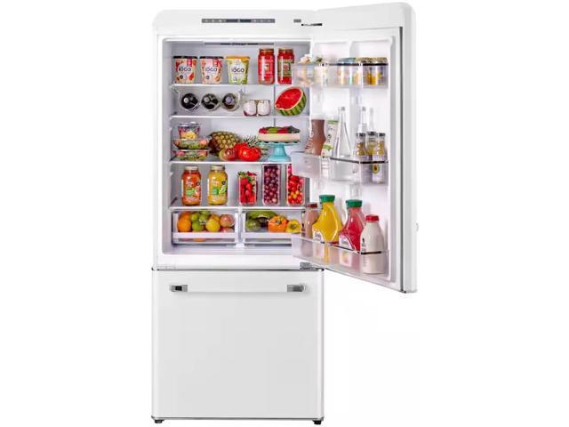 Unique Appliances - Classic Retro 30 in 17.7 cu. ft. Frost Free Retro Bottom Freezer Refrigerator - Marshmallow White - image 3