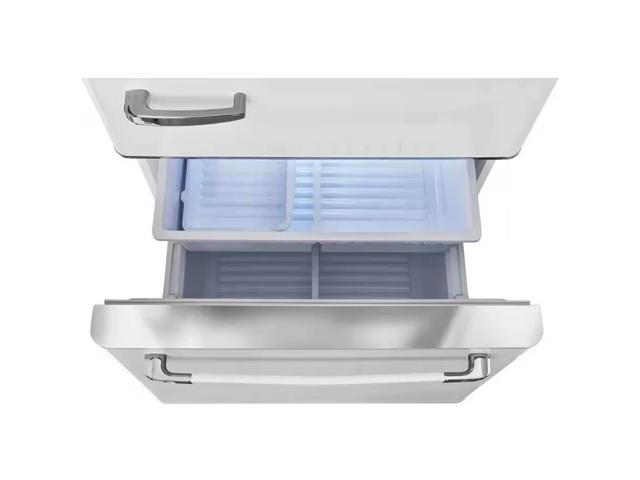 Unique Appliances - Classic Retro 30 in 17.7 cu. ft. Frost Free Retro Bottom Freezer Refrigerator - Marshmallow White - image 5