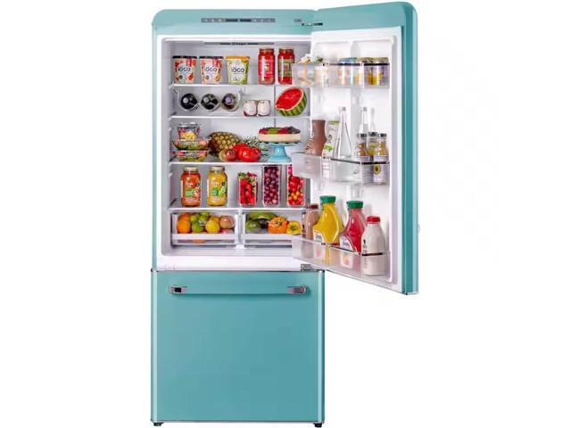Unique Appliances - Classic Retro 30 in 17.7 cu. ft. Frost Free Retro Bottom Freezer Refrigerator - Ocean Mist Turquoise - image 3