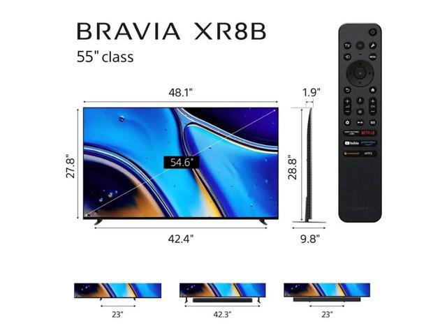 Sony - 55" Class BRAVIA XR8B OLED 4K Google TV - image 8