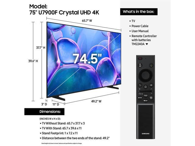 Samsung - 75" Class U7900 Series UHD 4K Smart Tizen TV (2025) - image 7
