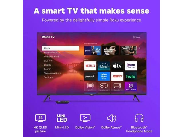 Roku - 55" Class Plus Series 4K QLED Mini-LED Smart RokuTV (2025) - image 4