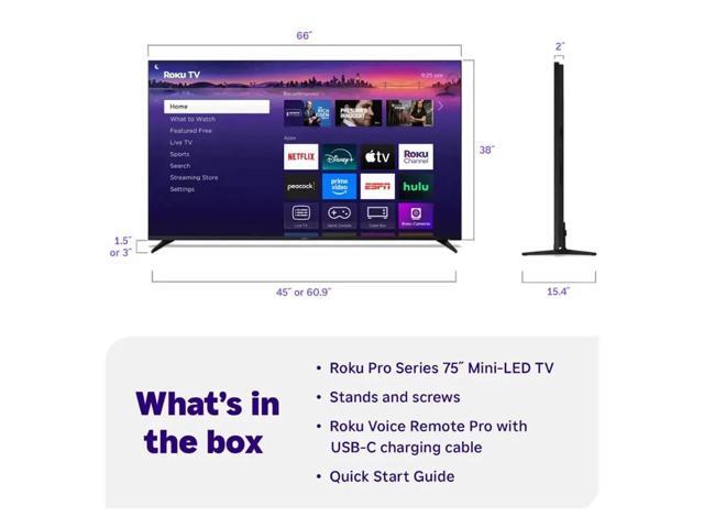 Roku - 75" Class Pro Series 4K QLED Mini-LED Smart RokuTV (2025) - image 7