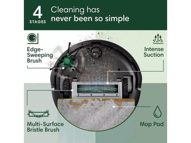 iRobot - Roomba 105 Combo Vacuum & Mop - Easy-to-Use, Intense Power-Lifting Suction, LiDAR, Avoids Mopping Carpets, Self-Charging - Black - image 3