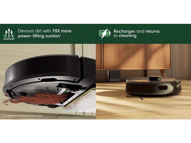 iRobot - Roomba 105 Combo Vacuum & Mop - Easy-to-Use, Intense Power-Lifting Suction, LiDAR, Avoids Mopping Carpets, Self-Charging - Black - image 8