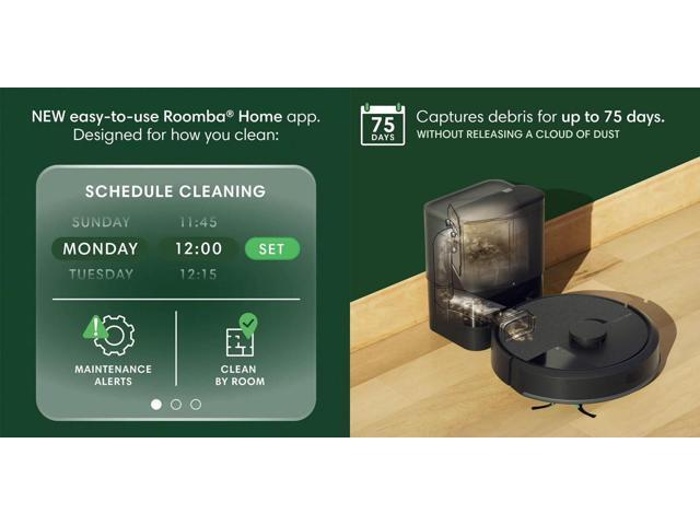 iRobot - Roomba 105 Combo Vacuum & Mop + AutoEmpty Dock - Self-Empties 75 Days, Intense Power-Lifting Suction, LiDAR Navigation - Black - image 8