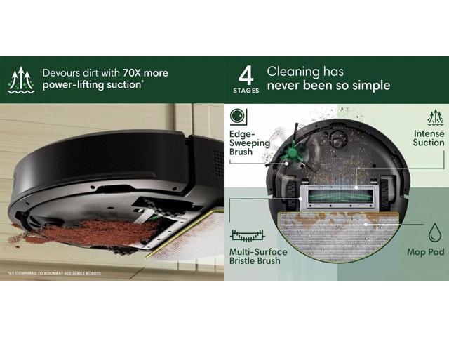 iRobot - Roomba 105 Combo Vacuum & Mop + AutoEmpty Dock - Self-Empties 75 Days, Intense Power-Lifting Suction, LiDAR Navigation - Black - image 4