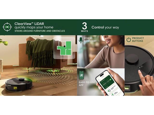 iRobot - Roomba 105 Combo Vacuum & Mop + AutoEmpty Dock - Self-Empties 75 Days, Intense Power-Lifting Suction, LiDAR Navigation - Black - image 6