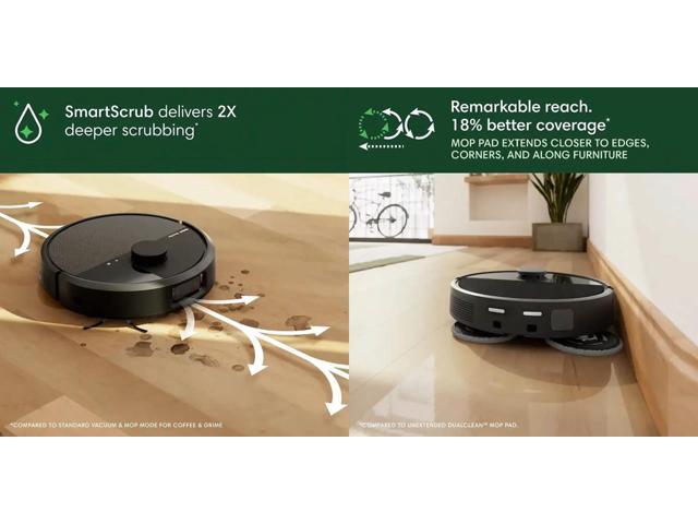 iRobot - Roomba 505 Combo Vacuum & Mop + AutoWash Dock - Extending Spinning Mop Pads, Self-Empties, Pad Wash & Heated Dry, LiDAR - Black - image 6