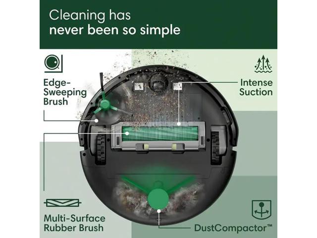 iRobot - Roomba 205 DustCompactor Vacuum - Compacts Dirt Inside, No Emptying for 60 Days, Bagless, Intense Suction - Black - image 4