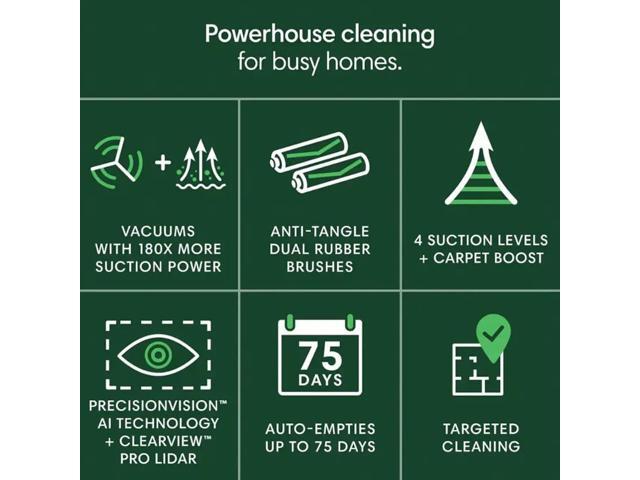 iRobot - Roomba 705 Vacuum + AutoEmpty Dock - Extreme Power-Lifting Suction, Anti-Tangle Dual Rubber Brushes, Self Empties, LiDAR - Black - image 3