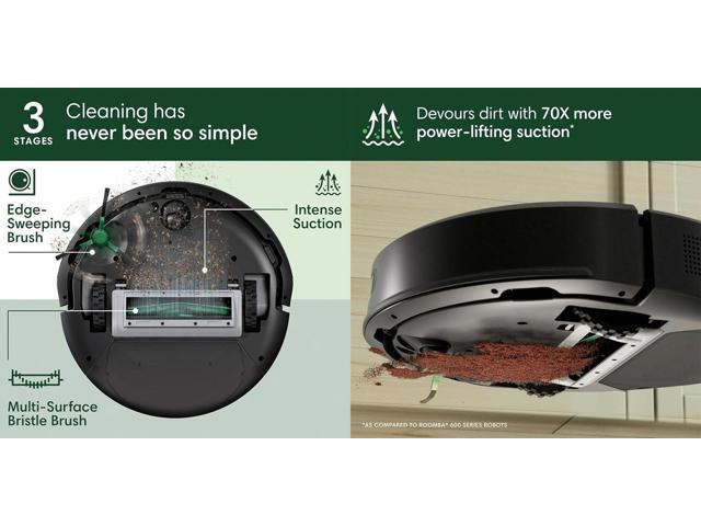 iRobot - Roomba 105 Vacuum + AutoEmpty Dock - Self-Empties 75 Days, Easy-to-Use, Intense Power-Lifting Suction, LiDAR Navigation - Black - image 4