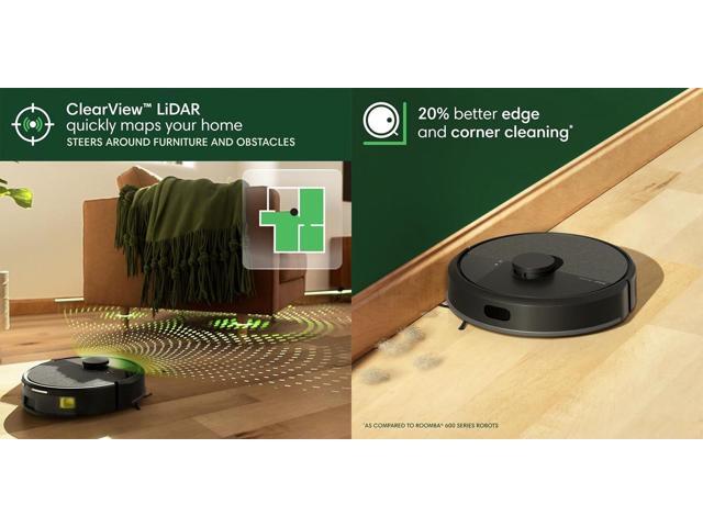 iRobot - Roomba 105 Vacuum + AutoEmpty Dock - Self-Empties 75 Days, Easy-to-Use, Intense Power-Lifting Suction, LiDAR Navigation - Black - image 5
