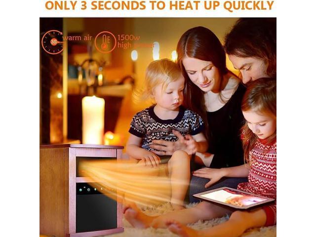 Trustech GD9315BCW4JA Small Room Infrared Electric Space Heater - Dark Walnut