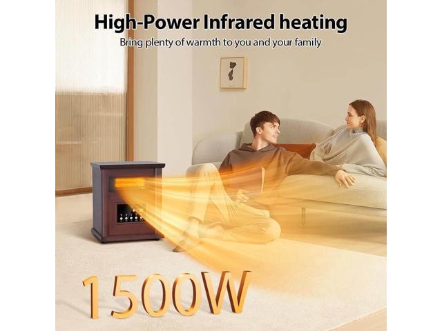 Trustech GD9315BCWW3J Small Room Infrared Electric Space Heater - Cherry