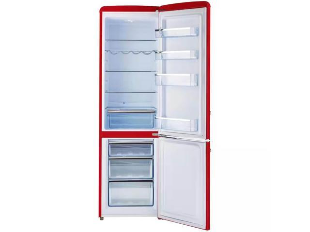 UNIQUE UGP275LRAC 8.7 Cu. Ft. Candy Red Classic Retro Counter-Depth Bottom Freezer Refrigerator