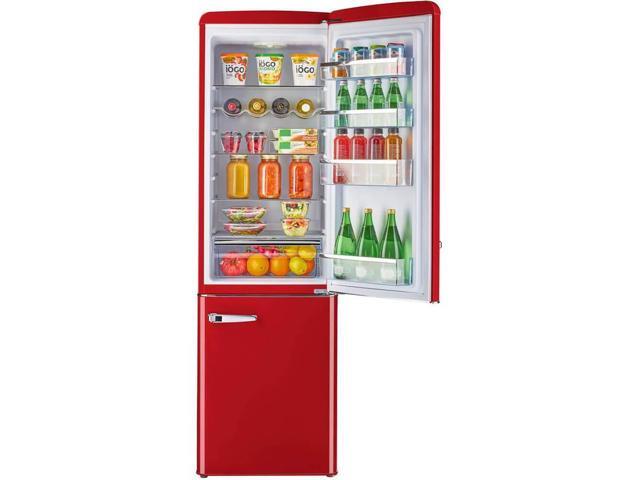 UNIQUE UGP275LRAC 8.7 Cu. Ft. Candy Red Classic Retro Counter-Depth Bottom Freezer Refrigerator