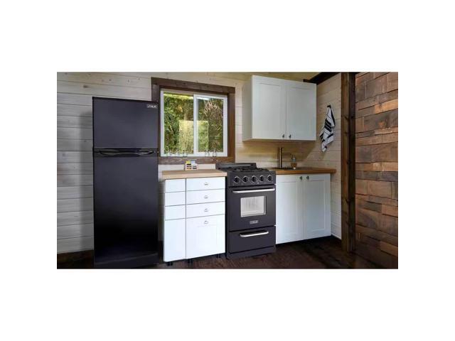 UNIQUE UGP8CSMB 8 Cu. Ft. Black Propane Top Freezer Refrigerator