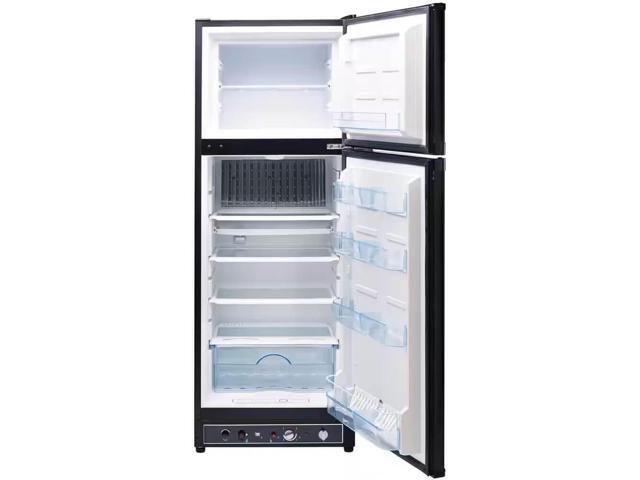 UNIQUE UGP8CSMB 8 Cu. Ft. Black Propane Top Freezer Refrigerator