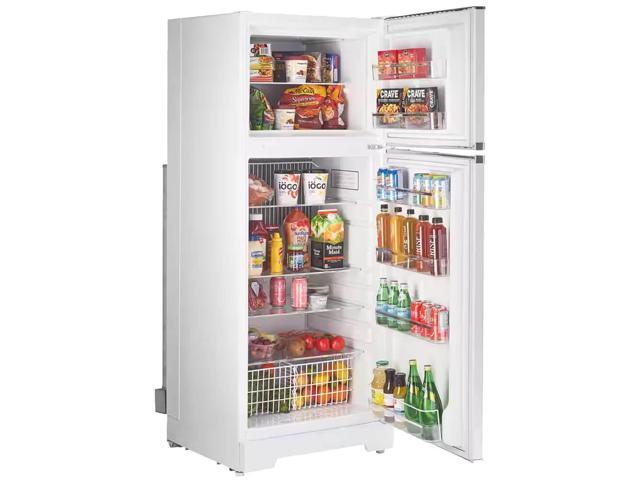 UNIQUE UGP14CCRSMW 14 Cu. Ft. Classic Retro Marshmallow White Propane Top Freezer Refrigerator