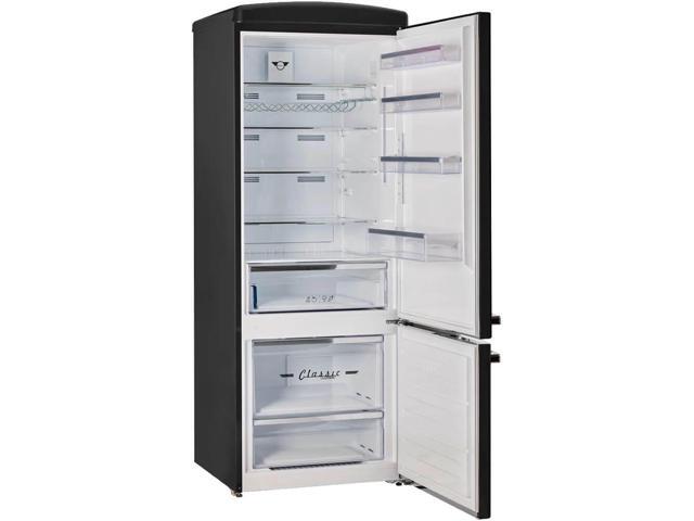 Unique Appliances - Classic Retro 16.7 cu.ft Bottom Freezer Counter Depth Refrigerator - Matte Black - image 3