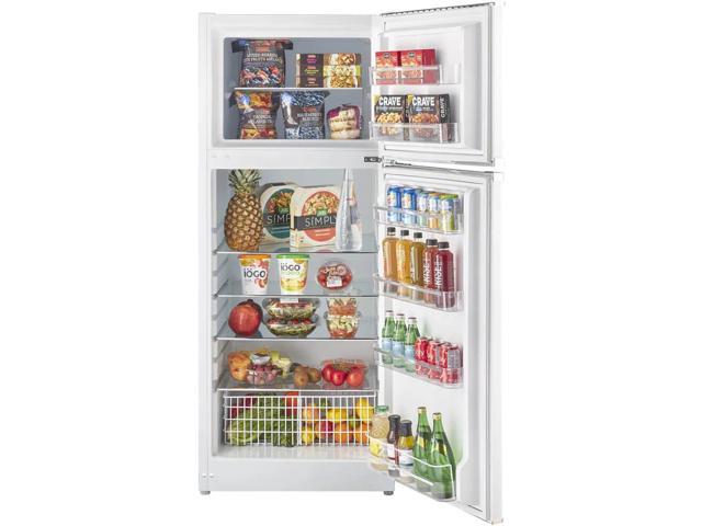 UNIQUE UGP385LCRW 14 Cu. Ft. Marshmallow White Solar DC Off-Grid Classic Retro Top Freezer Refrigerator