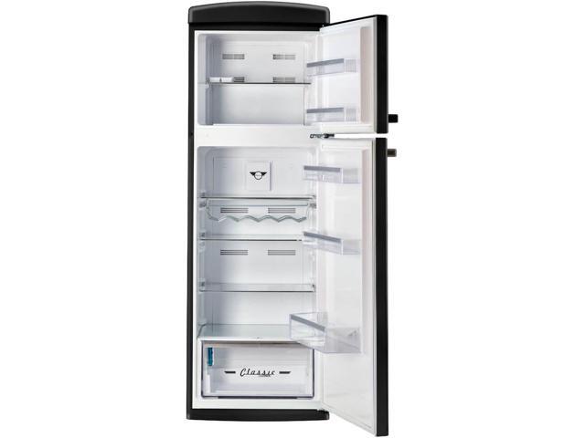 UNIQUE UNQ310LMBAC 11 Cu. Ft. Matte Black Classic Retro Top Freezer Refrigerator