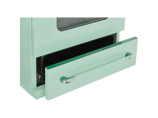 Unique Appliances - Classic Retro 3.9 Cu. Ft. Freestanding Electic Convection Range with Glass Top and Storage Drawer - Summer Mint Green - image 6