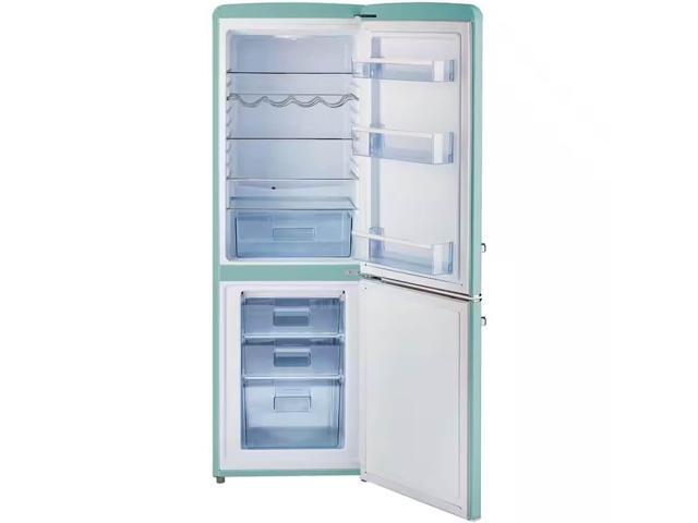 UNIQUE UGP215LTAC 7 Cu. Ft. Ocean Mist Turquoise Classic Retro Counter-Depth Bottom Freezer Refrigerator