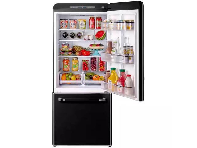 Unique Appliances - Classic Retro 30 in 17.7 cu. ft. Frost Free Retro Bottom Freezer Refrigerator - Midnight Black - image 3