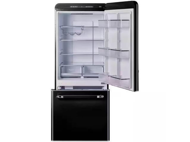 Unique Appliances - Classic Retro 30 in 17.7 cu. ft. Frost Free Retro Bottom Freezer Refrigerator - Midnight Black - image 4