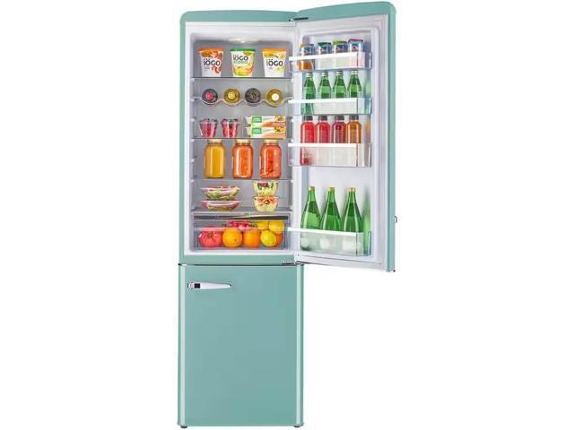 UNIQUE UGP275LTAC 8.7 Cu. Ft. Ocean Mist Turquoise Classic Retro Counter-Depth Bottom Freezer Refrigerator