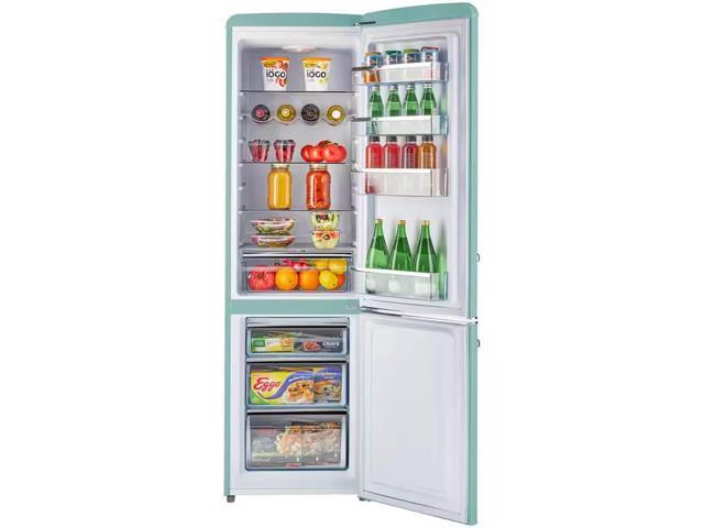 UNIQUE UGP275LTAC 8.7 Cu. Ft. Ocean Mist Turquoise Classic Retro Counter-Depth Bottom Freezer Refrigerator